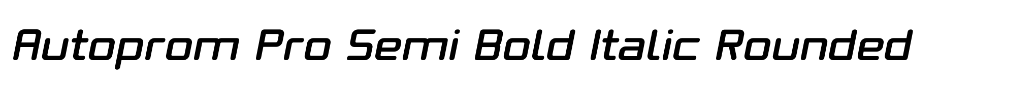 Autoprom Pro Semi Bold Italic Rounded image
